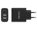 Зарядное устройство сетевое Dorten 3-Port USB Smart ID Wall Quick Charger QC4+/PD3.0+ 37W 5.4A Black. Изображение 3.