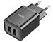 Зарядное устройство сетевое HOCO N25 Maker Dual USB Port Safe Charger 12W Black. Изображение 2.