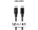 Кабель USB Dorten USB-C to USB-C PD Charging Cable Metallic Series 1,2m Black. Изображение 4.