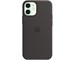 Панель-накладка Apple Silicone Case with MagSafe Black для iPhone 12 mini. Изображение 2.