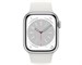 Apple Watch Series 8 Aluminum Case Silver 41mm with White S/M Sport Band. Изображение 2.
