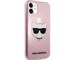 Панель-накладка Karl Lagerfeld Glitters Choupette Hard Transparent Pink для iPhone. Изображение 3.