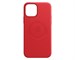 Панель-накладка Apple Leather Case with MagSafe Red для iPhone 12 mini. Изображение 1.