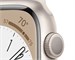Apple Watch Series 8 Aluminum Case Starlight 45mm with Starlight M/L Sport Band. Изображение 3.