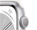 Apple Watch Series 8 Aluminum Case Silver 41mm with White S/M Sport Band. Изображение 3.