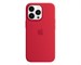 Панель-накладка Apple Silicone Case with MagSafe Red для iPhone 13 Pro. Изображение 1.