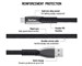 Кабель USB Dorten Micro USB to USB Cable Flat Series 1 м Black. Изображение 3.