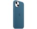 Панель-накладка Apple Silicone Case with MagSafe Blue Jay для iPhone 13. Изображение 2.