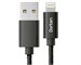 Кабель USB Dorten Lightning to USB cable: Leather Series 1 м Black. Изображение 2.