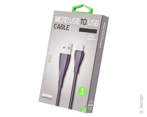 Кабель USB Dorten Micro USB to USB Cable Armor Series 1 м Black. Изображение 1.