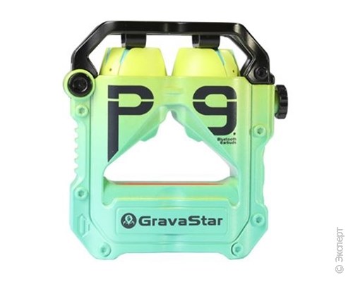 Беспроводные наушники с микрофоном GravaStar Sirius Pro Neon Green. Изображение 1.