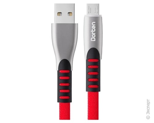 Кабель USB Dorten Micro USB to USB Cable Flat Series 1m Red. Изображение 1.