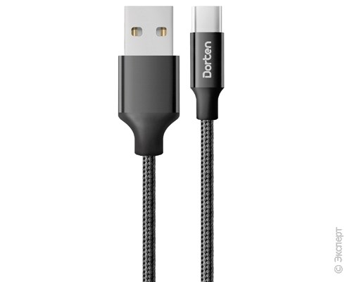 Кабель USB Dorten USB-C to USB Cable Metallic Series 1,2 м Black. Изображение 3.