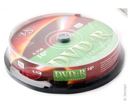 Диск VS DVD+R 4.7Gb 16x 10 шт. Изображение 1.