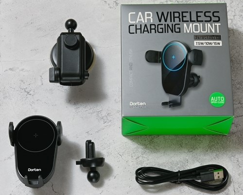 Держатель автомобильный с функцией беспроводной ЗУ Dorten Car Wireless Charging Mount: Sensor Series 15W на решетку вентиляции/приборную панель/стекло. Изображение 11.