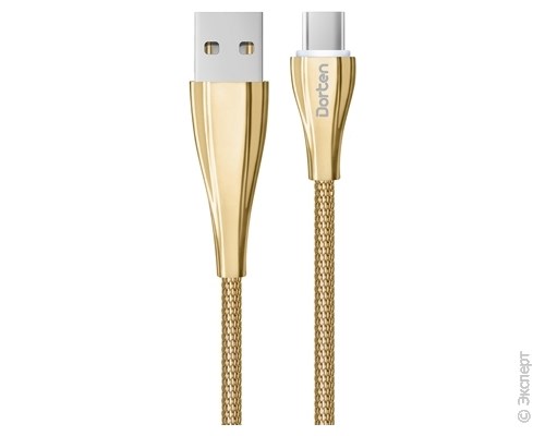Кабель USB Dorten USB-C to USB Cable Armor Series 1 м Gold. Изображение 1.