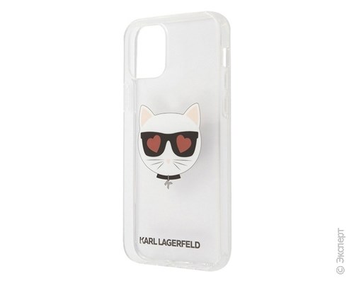 Панель-накладка Karl Lagerfeld Choupette Head Hearts Hard Transparent для iPhone 12 Pro Max. Изображение 1.