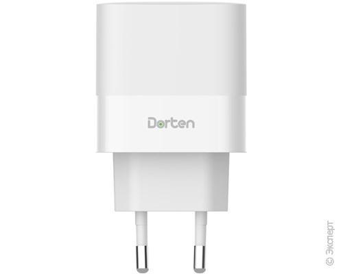 Зарядное устройство сетевое Dorten 2-Port USB Smart ID Power Adapter: PD3.0/PPS 35W 6A White. Изображение 2.