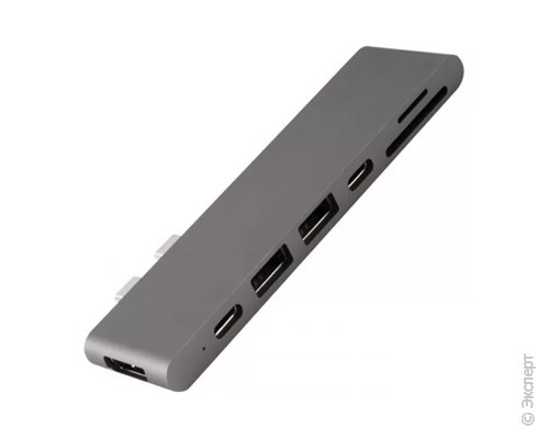 Разветвитель USB Barn&Hollis Type-C 7 in 1 для MacBook Grey. Изображение 1.
