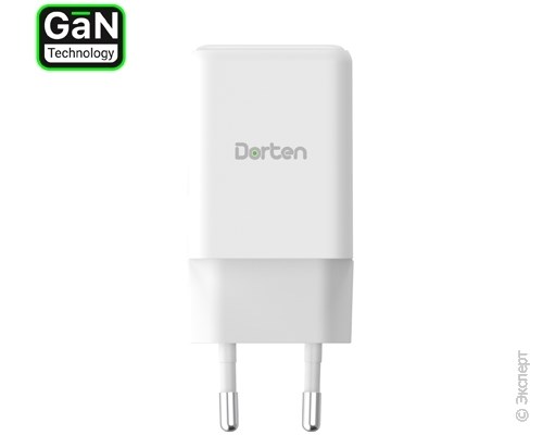 Зарядное устройство сетевое Dorten 45W GaN PD3.0/PPS + QC3.0 White. Изображение 2.