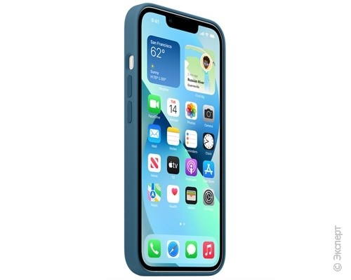 Панель-накладка Apple Silicone Case with MagSafe Blue Jay для iPhone 13. Изображение 3.