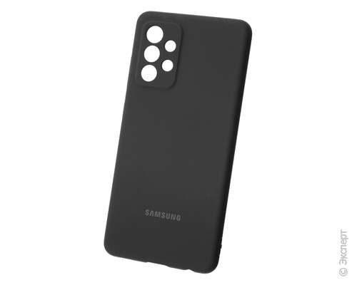 Панель-накладка Samsung Silicone Cover Black для Samsung Galaxy A52. Изображение 1.