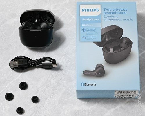 Беспроводные наушники с микрофоном Philips TAT2206BK Black. Изображение 7.