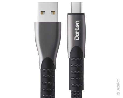 Кабель USB Dorten USB Type-C to USB Cable Flat Series 1 м Black. Изображение 2.