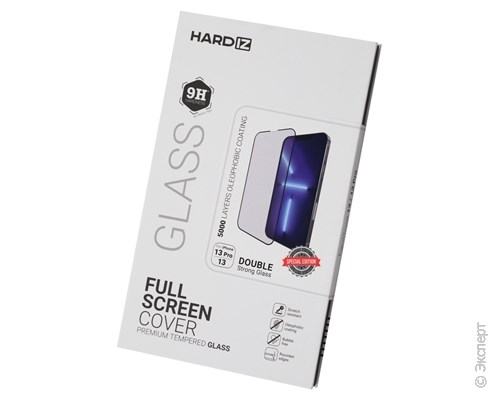 Стекло защитное Hardiz Full Screen Cover Premium Tempered Glass Black Frame для iPhone 13/13 Pro. Изображение 1.