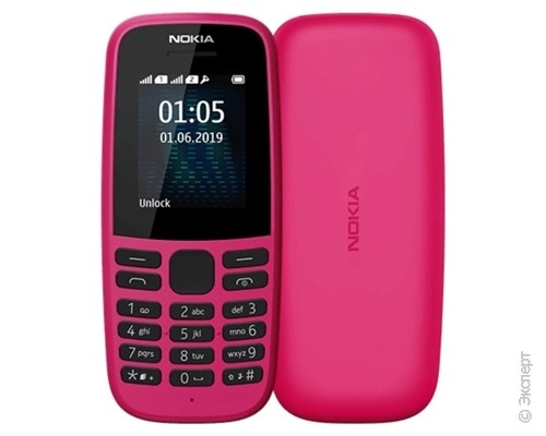 Nokia 105 (2019) Dual Pink. Изображение 1.