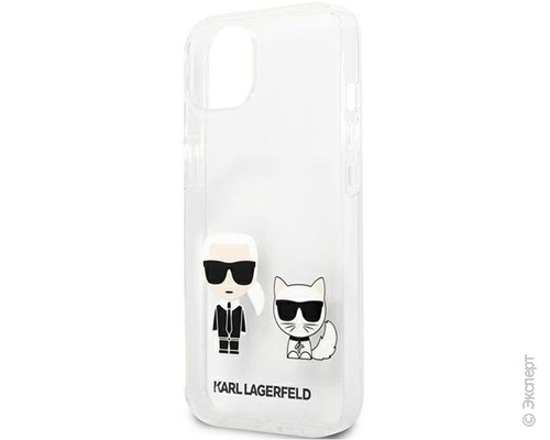 Панель-накладка Karl Lagerfeld PC/TPU Karl & Choupette Hard Transparent для iPhone 13. Изображение 6.