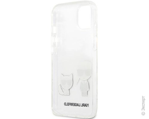 Панель-накладка Karl Lagerfeld PC/TPU Karl & Choupette Hard Transparent для iPhone 13. Изображение 7.
