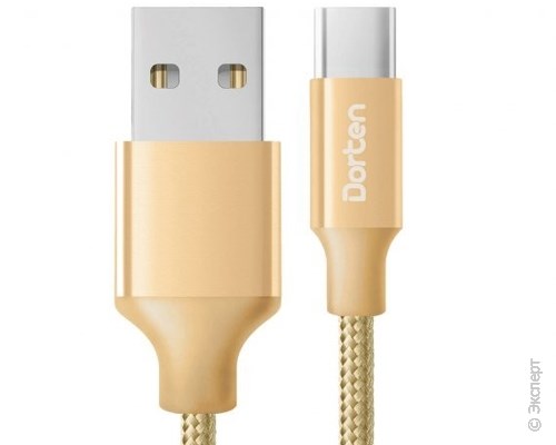 Кабель USB Dorten USB-C to USB Cable Metallic Series 1,2 м Gold. Изображение 4.