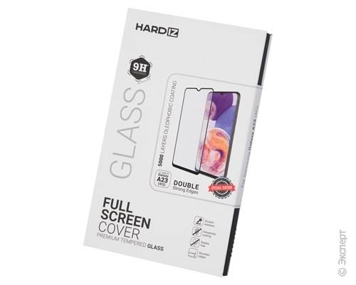 Стекло защитное Hardiz Full Screen Cover Premium Tempered Glass Black Frame для Samsung Galaxy A23. Изображение 1.
