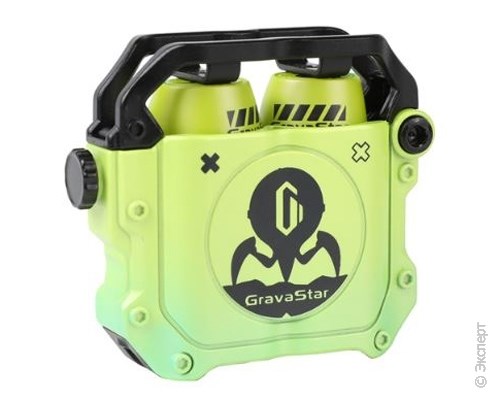 Беспроводные наушники с микрофоном GravaStar Sirius Neon Green. Изображение 3.