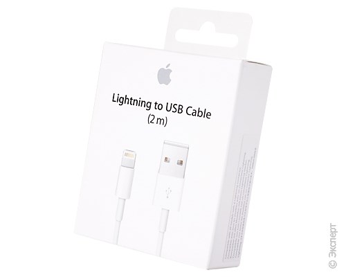 Кабель USB Apple Lightning to USB 2 м White. Изображение 1.