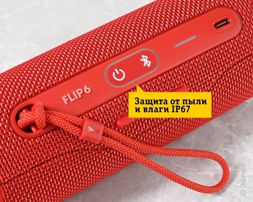 Акустическая система Bluetooth JBL Flip 6 Red. Изображение 9.