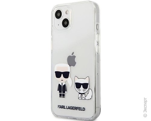 Панель-накладка Karl Lagerfeld PC/TPU Karl & Choupette Hard Transparent для iPhone 13. Изображение 3.