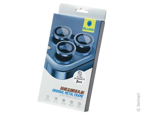 Стекло защитное на заднюю камеру Blueo Camera Armor Lens Silver для iPhone 13/13 mini. Изображение 1.