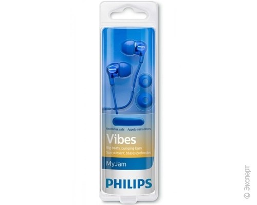 Наушники с микрофоном Philips SHE3705BL Blue. Изображение 3.