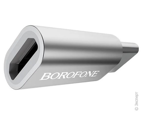 Адаптер BOROFONE BV4 microUSВ - Type-C Silver. Изображение 3.