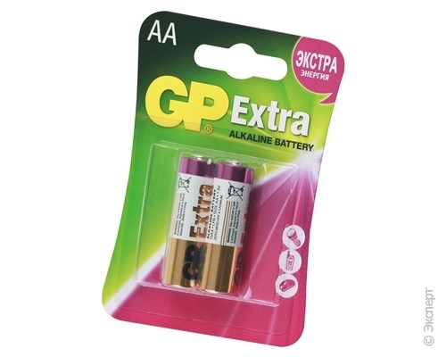Батарейка GP LR6 Extra Alkaline 2 шт.. Изображение 1.