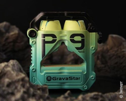 Беспроводные наушники с микрофоном GravaStar Sirius Pro Neon Green. Изображение 6.
