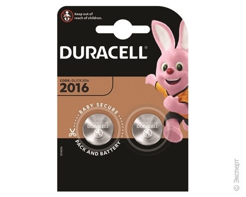 Батарейка Duracell DL2016 2 шт.. Изображение 1.