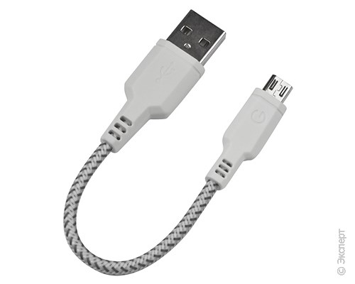 Кабель USB EnergEA Nylotough Micro-USB Quick Charging Cable 0,16 м White. Изображение 1.