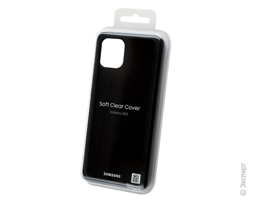 Панель-накладка Samsung Soft Clear Cover Black для Samsung Galaxy A03. Изображение 1.