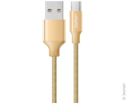 Кабель USB Dorten USB-C to USB Cable Metallic Series 1,2 м Gold. Изображение 3.