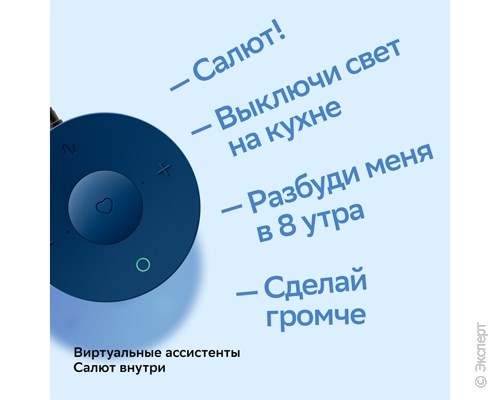 Умная колонка Wi-Fi/Bluetooth SBER Boom Mini Blue. Изображение 9.