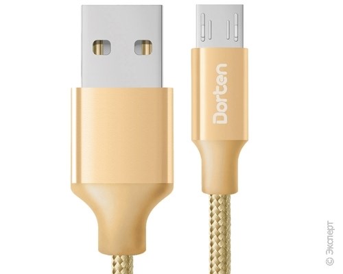 Кабель USB Dorten Micro USB to USB Cable Metallic Series 1,2 м Gold. Изображение 4.
