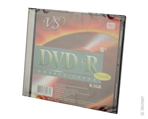 Диск VS DVD+R 8,5Gb 8x, 1 шт., двухсл.. Изображение 1.
